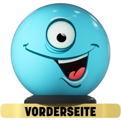 On The Ball-Bowlingblle im Design Top Blue Monster