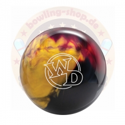White Dot Bowlingball Columbia 300 Color Scarlet/Gold/Black Polyester Rumball