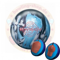 Ebonite Envision Pear Bowlingball Reaktiv mittelgelt Blue / Black / Ice