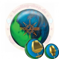 Ebonite Polaris Hybrid Reactive mittelstark bis starkgelten Smoke-Blue-Lime Bowlingball