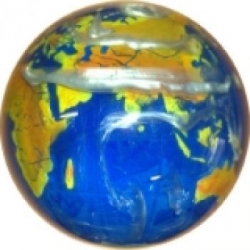 Clear Ball Erde /  Earth Bowlingball / Bowlingkugel